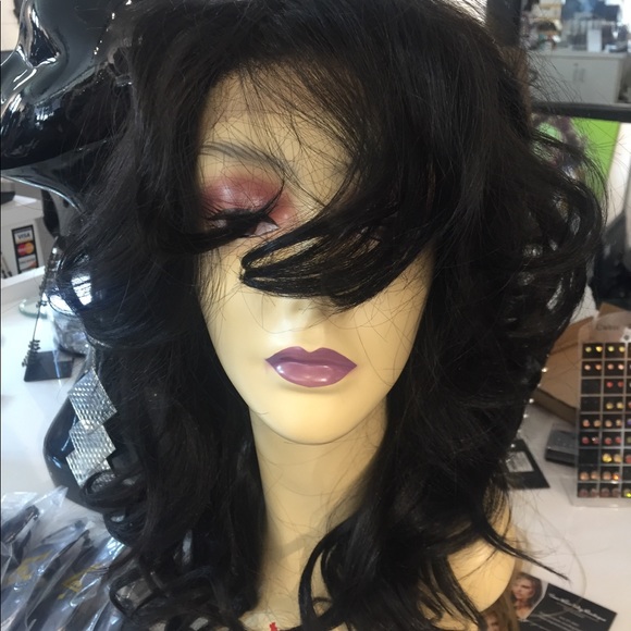 Long black curly wig sale full lace 2019 hairstyle